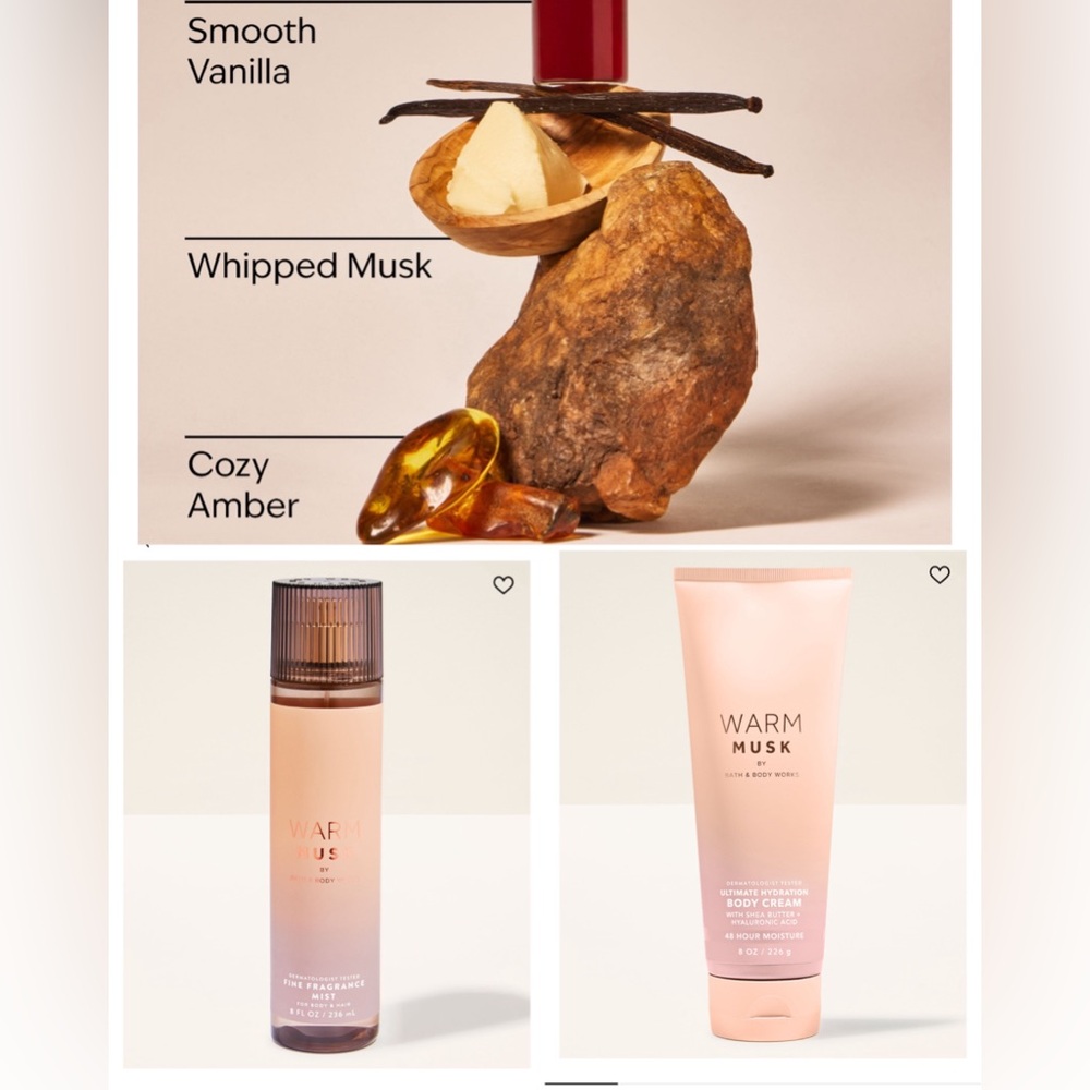 Bath & Body Works Warm Musk Mist & Body Cream